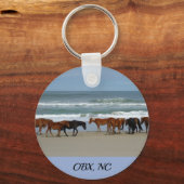 Wilde Pferde Außenbanks NC Schlüsselanhänger (Vorderseite)