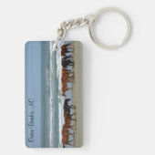 Wilde Pferde Außenbanks NC Schlüsselanhänger (Rückseite)