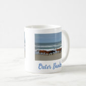 Wilde Pferde Außenbanks OBX Corolla NC Kaffeetasse (VorderseiteRechts)