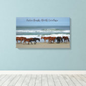 Wilde Pferde Außenbanks OBX Corolla NC Leinwand (Insitu (Holzboden))