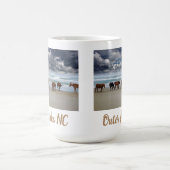Wilde Pferde Außenbanks OBX NC Corolla Kaffeetasse (Mittel)