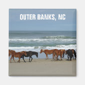 Wilde Pferde Außenbanks OBX North Carolina Magnet (Vorne)