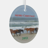 Wilde Pferde Außenketten OBX Weihnachten Ornament Aus Glas (Vorderseite Rechts)