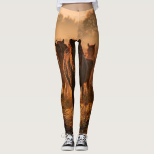 Wilde Pferde: Begegnung mit einem intensiven Blick Leggings