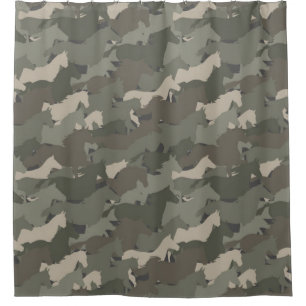 Wilde Pferde Camouflage Muster Duschvorhang
