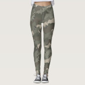 Wilde Pferde Camouflage Muster Leggings (Vorderseite)