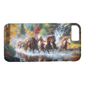 Wilde Pferde Case-Mate iPhone Hülle (Rückseite (Horizontal))