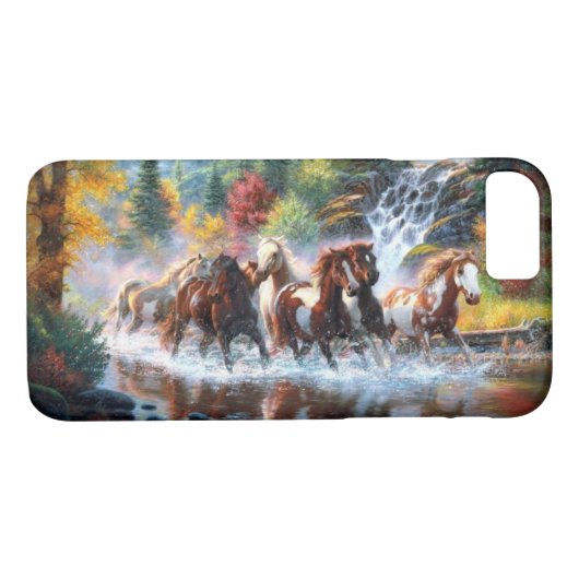 Wilde Pferde Case-Mate iPhone Hülle (Rückseite (Horizontal))