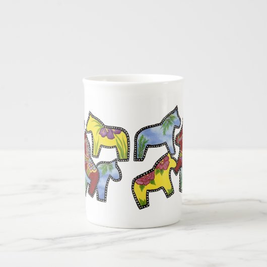 Wilde Pferde China Tasse (Vorderseite)