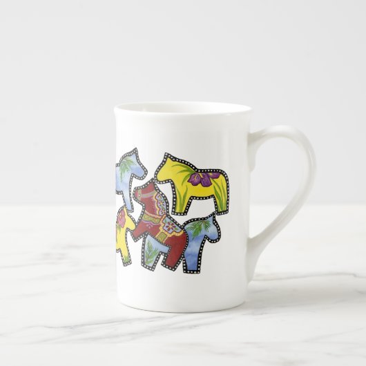 Wilde Pferde China Tasse (Rechts)