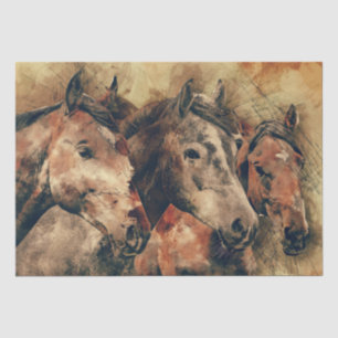 Wilde Pferde Decoupage 15 x 20 Art Tissue Paper Seidenpapier