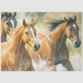 Wilde Pferde Decoupage Wasserfarbe Western Seidenpapier (Vorderseite)