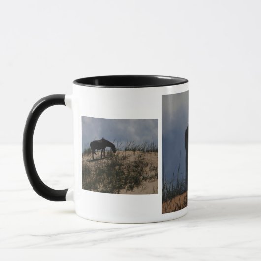 Wilde Pferde der äußeren Bank-Tasse Tasse (Links)