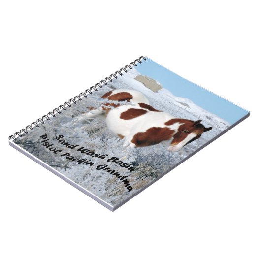 Wilde Pferde des Sand-Waschbeckens Notizblock (Linke Seite)