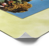 Wilde Pferde, die durch Wasser laufen Poster (Ecke)