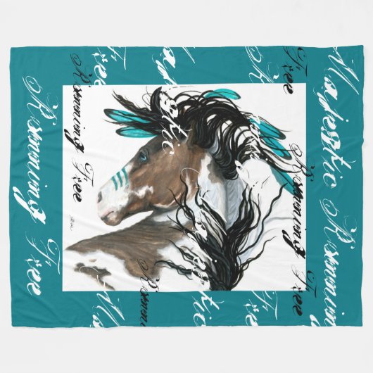 Wilde Pferde, die freie Decke durch Bihrle laufen (Vorderseite (Horizontal))