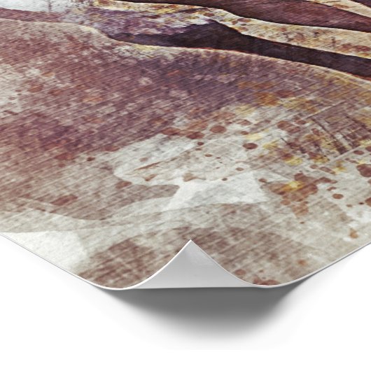 Wilde Pferde digitale Manipulation Gemälde Poster (Ecke)