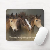 Wilde Pferde drei Mousepad (Mit Mouse)