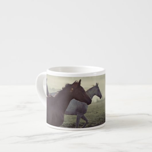 Wilde Pferde Espressotasse (Vorderseite Links)