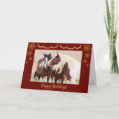 Wilde Pferde Feiertagskarte (Vorderseite)