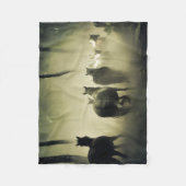 Wilde Pferde Fleecedecke (Vorderseite)