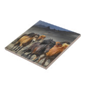 Wilde Pferde Fliese (Seite)