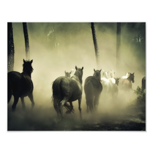 Wilde Pferde Fotodruck (Vorne)