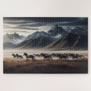 Wilde Pferde, galoppierende Pferde, Haustiere, Puzzle
