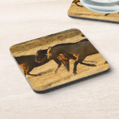 Wilde Pferde Getränkeuntersetzer (Linke Seite)