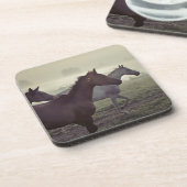 Wilde Pferde Getränkeuntersetzer (Linke Seite)