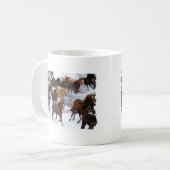 Wilde Pferde getrieben Kaffeetasse (Vorderseite Links)