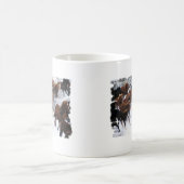 Wilde Pferde getrieben Kaffeetasse (Mittel)