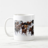 Wilde Pferde getrieben Kaffeetasse (Links)