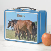 Wilde Pferde heraus nach Westen Metall Brotdose (Beispiel)