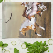 Wilde Pferde Herd Küchentuch (Gefaltet)