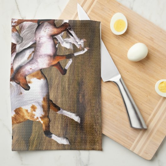 Wilde Pferde Herd Küchentuch (Viertel Falte)