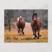 Wilde Pferde im Wald Postkarte (Vorderseite)