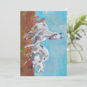 Wilde Pferde in Acryl Einladung (Stehend Vorderseite)