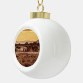 Wilde Pferde Keramik Kugel-Ornament (Rechts)