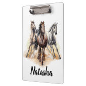 Wilde Pferde Klemmbrett (Links)