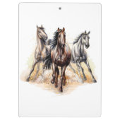 Wilde Pferde Klemmbrett (Rückseite)