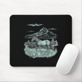 Wilde Pferde Kunst, Dichtung und Musik Schifffahrt Mousepad (Mit Mouse)