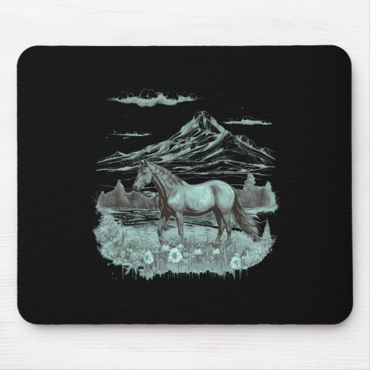 Wilde Pferde Kunst, Dichtung und Musik Schifffahrt Mousepad (Vorne)