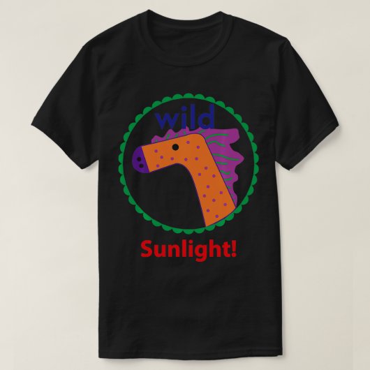 Wilde Pferde Kunst Sonnenlicht T-Shirt (Design vorne)