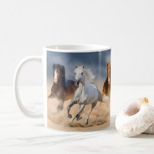 Wilde Pferde Land Lebende Tasse