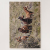 Wilde Pferde Landschaftlich Natur Jigsaw Puzzle (Vertikal)