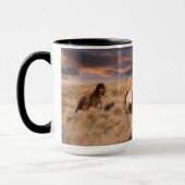 Wilde Pferde laufen Tasse (Links)