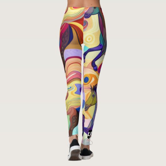 Wilde Pferde Leggings (Rückseite)