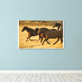 Wilde Pferde Leinwanddruck (Insitu (Holzboden))