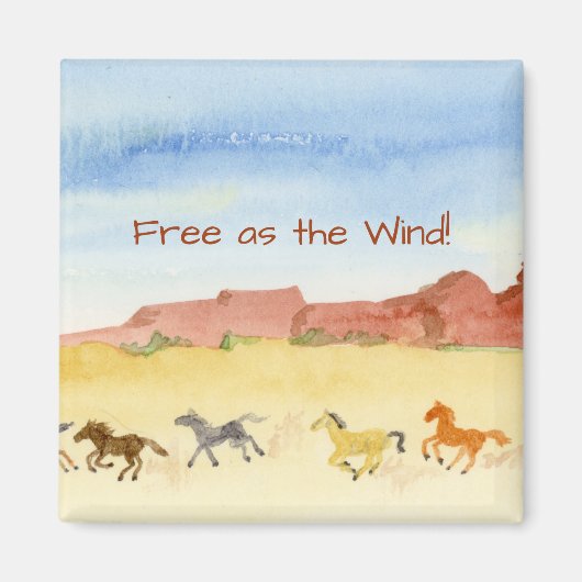 Wilde Pferde Magnet (Vorne)